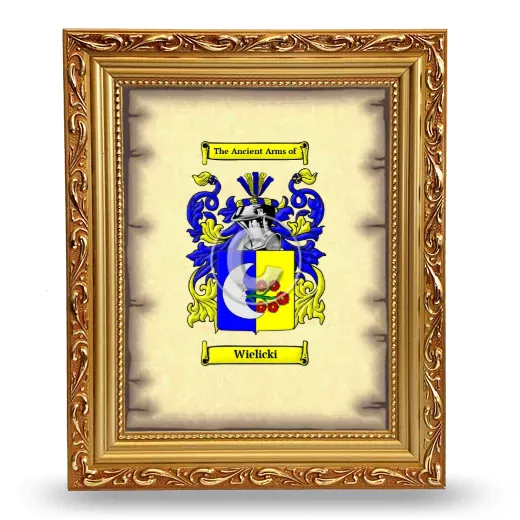 Wielicki Coat of Arms Framed - Gold