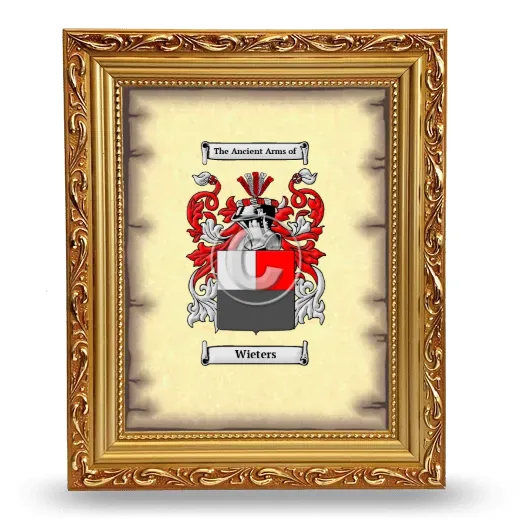 Wieters Coat of Arms Framed - Gold