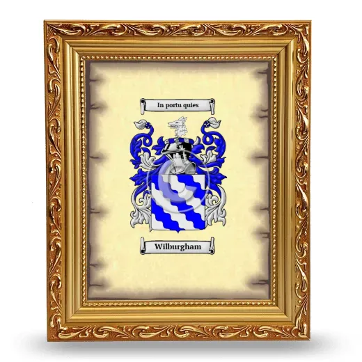 Wilburgham Coat of Arms Framed - Gold