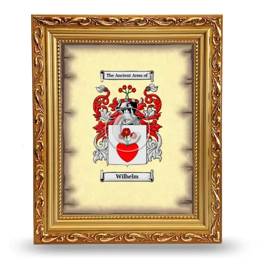 Wilhelm Coat of Arms Framed - Gold