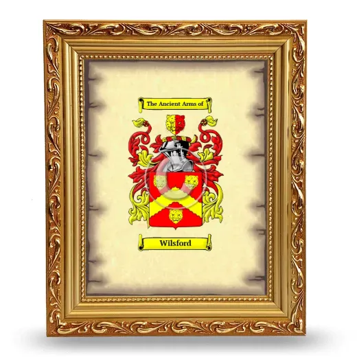 Wilsford Coat of Arms Framed - Gold