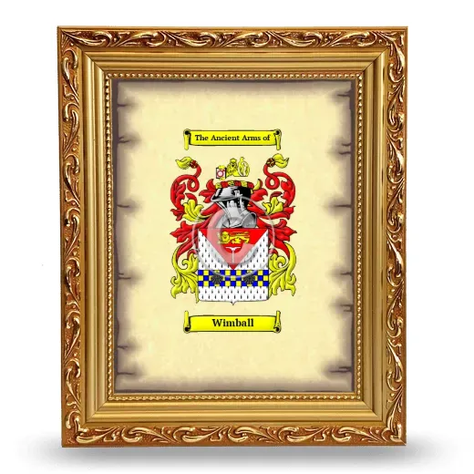 Wimball Coat of Arms Framed - Gold