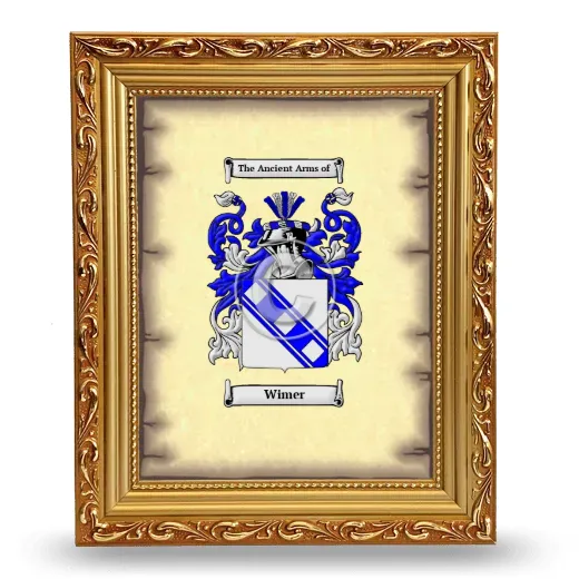 Wimer Coat of Arms Framed - Gold