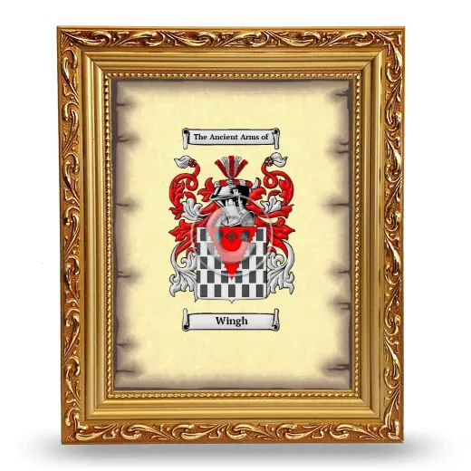 Wingh Coat of Arms Framed - Gold