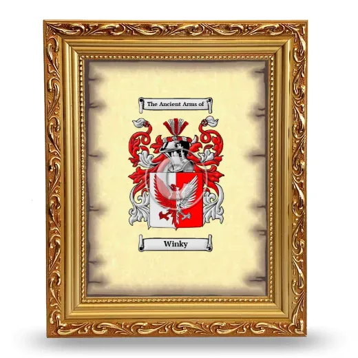 Winky Coat of Arms Framed - Gold