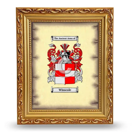 Winscale Coat of Arms Framed - Gold