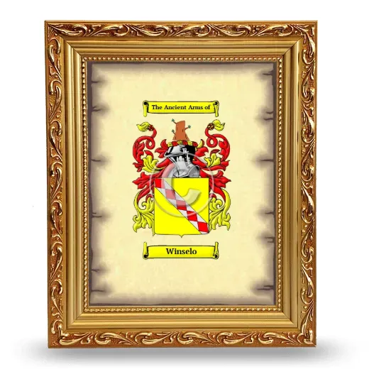 Winselo Coat of Arms Framed - Gold