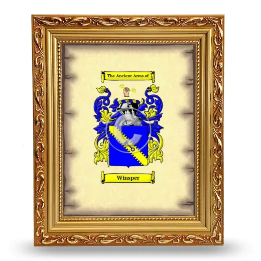 Winsper Coat of Arms Framed - Gold