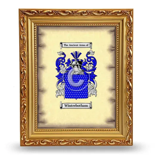 Winterbotham Coat of Arms Framed - Gold