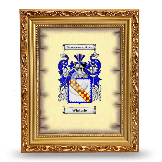 Winterle Coat of Arms Framed - Gold