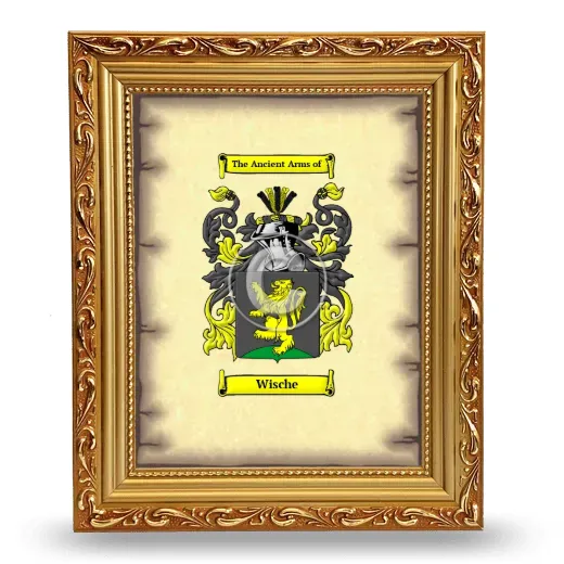 Wische Coat of Arms Framed - Gold