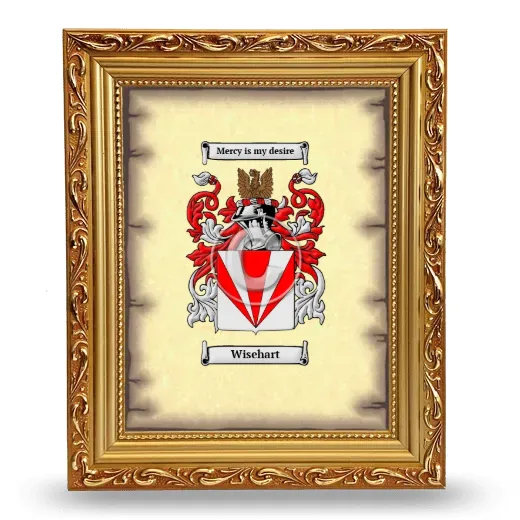 Wisehart Coat of Arms Framed - Gold