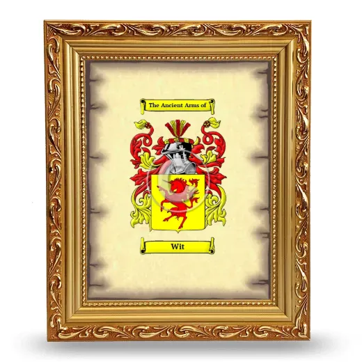 Wit Coat of Arms Framed - Gold