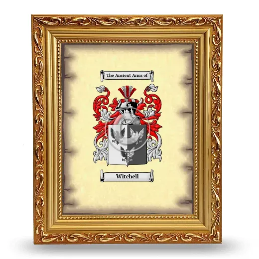 Witchell Coat of Arms Framed - Gold