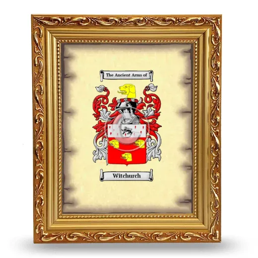 Witchurch Coat of Arms Framed - Gold