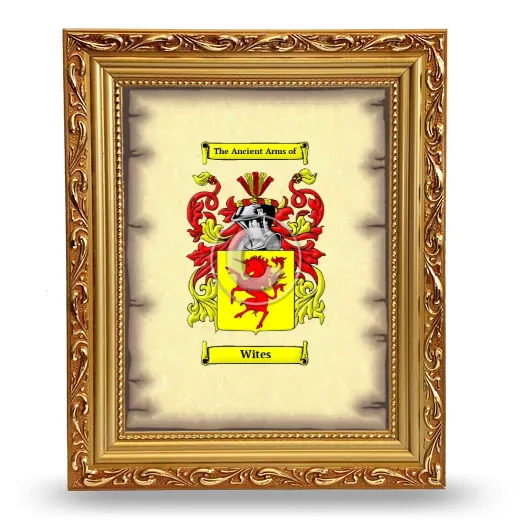 Wites Coat of Arms Framed - Gold