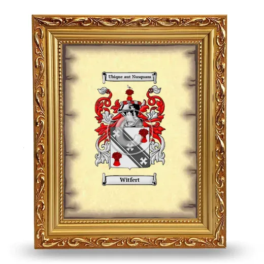 Witfert Coat of Arms Framed - Gold
