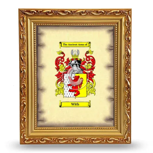 With Coat of Arms Framed - Gold