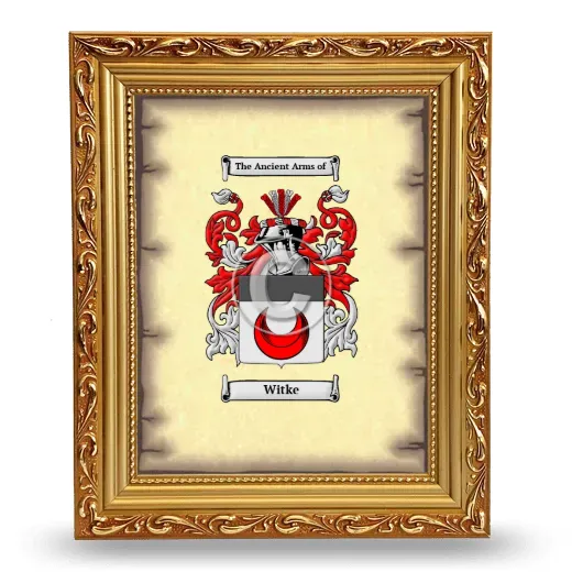 Witke Coat of Arms Framed - Gold