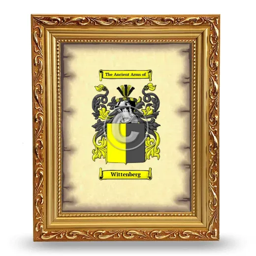 Wittenberg Coat of Arms Framed - Gold