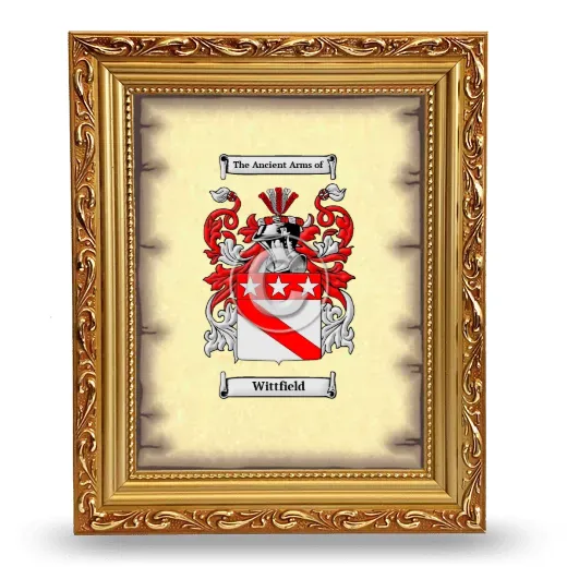 Wittfield Coat of Arms Framed - Gold