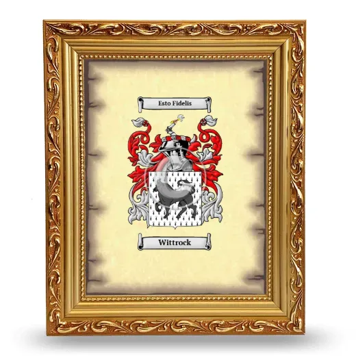 Wittrock Coat of Arms Framed - Gold