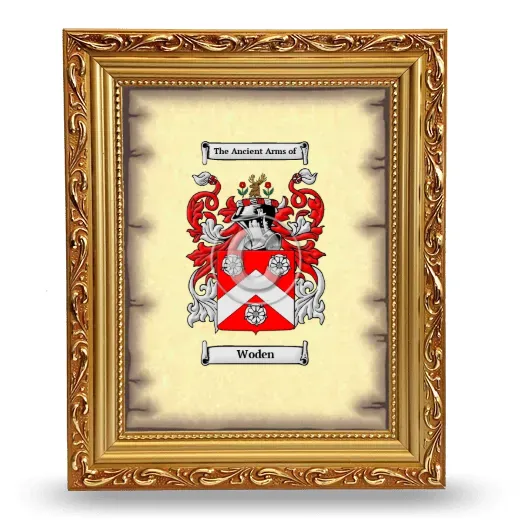 Woden Coat of Arms Framed - Gold