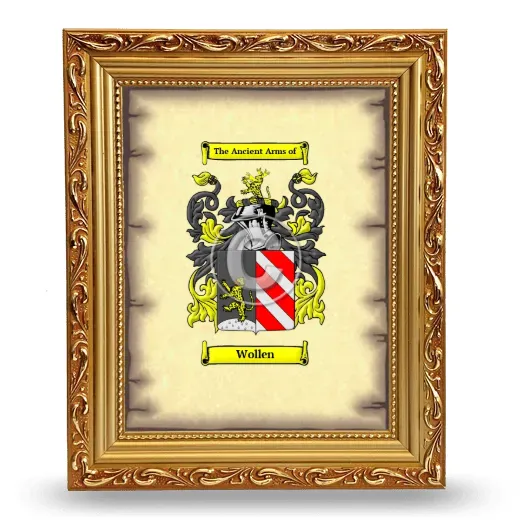 Wollen Coat of Arms Framed - Gold