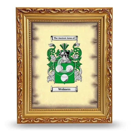 Wolmers Coat of Arms Framed - Gold