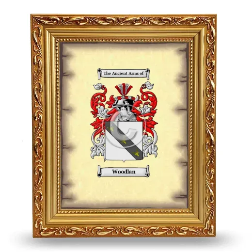 Woodlan Coat of Arms Framed - Gold