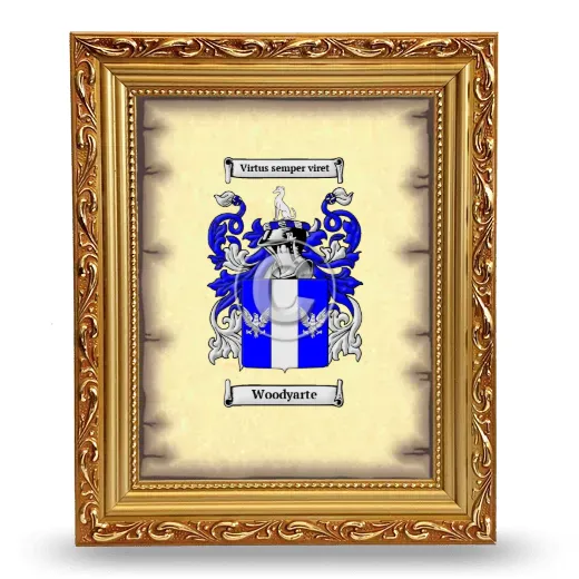 Woodyarte Coat of Arms Framed - Gold
