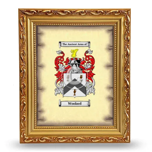 Woolard Coat of Arms Framed - Gold
