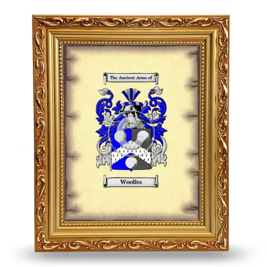 Wooliss Coat of Arms Framed - Gold