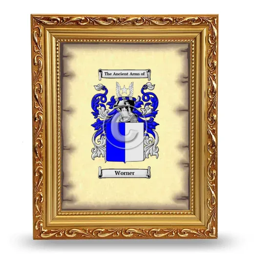 Worner Coat of Arms Framed - Gold
