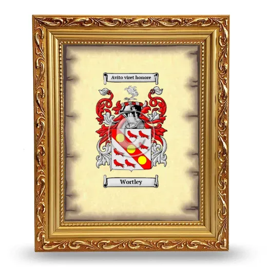Wortley Coat of Arms Framed - Gold