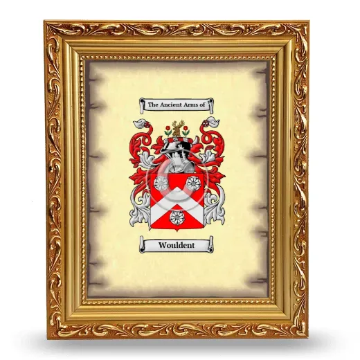 Wouldent Coat of Arms Framed - Gold