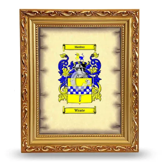 Wrate Coat of Arms Framed - Gold