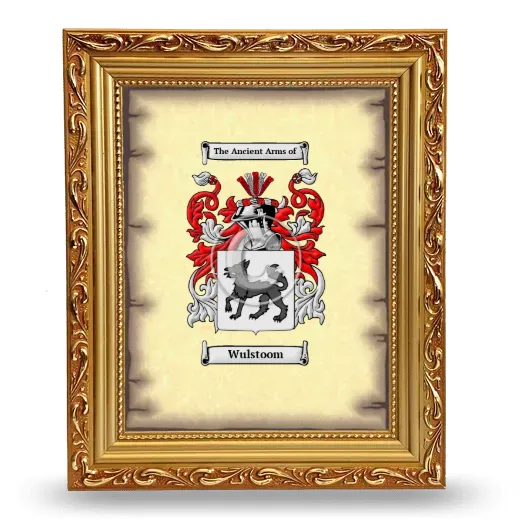 Wulstoom Coat of Arms Framed - Gold