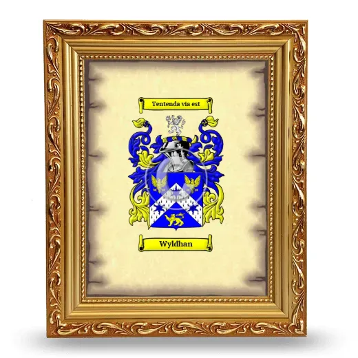Wyldhan Coat of Arms Framed - Gold
