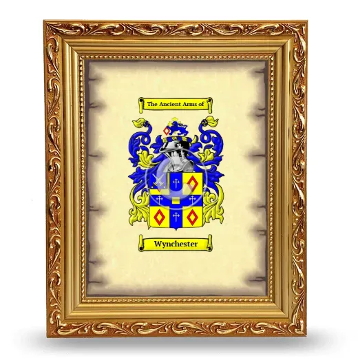 Wynchester Coat of Arms Framed - Gold
