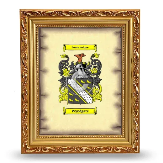 Wyndgate Coat of Arms Framed - Gold