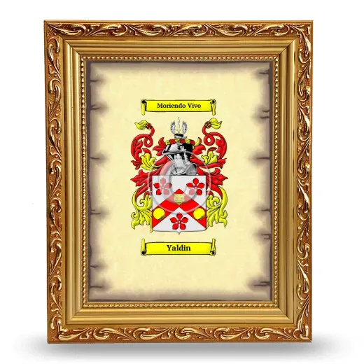 Yaldin Coat of Arms Framed - Gold