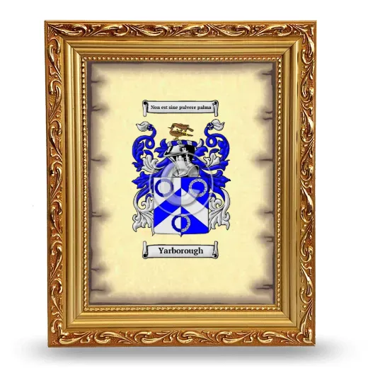 Yarborough Coat of Arms Framed - Gold
