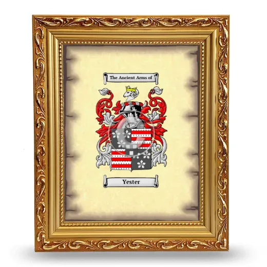 Yester Coat of Arms Framed - Gold