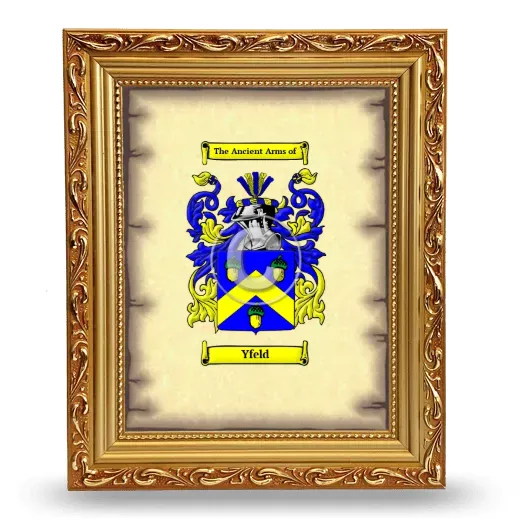 Yfeld Coat of Arms Framed - Gold