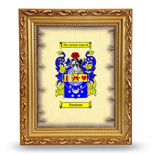 Yorstent Coat of Arms Framed - Gold