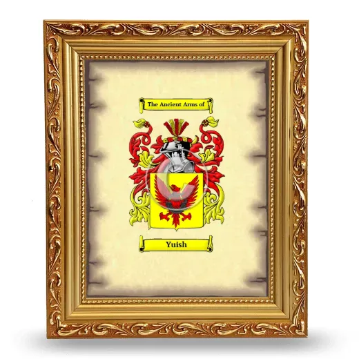 Yuish Coat of Arms Framed - Gold