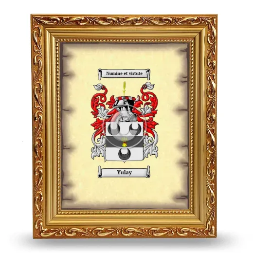 Yulay Coat of Arms Framed - Gold
