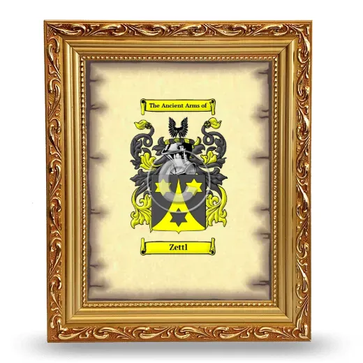 Zettl Coat of Arms Framed - Gold