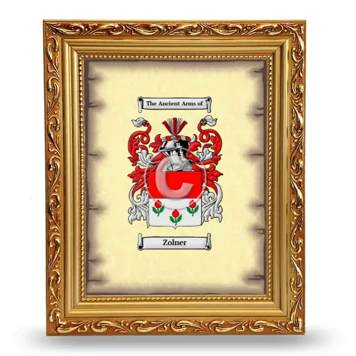 Zolner Coat of Arms Framed - Gold